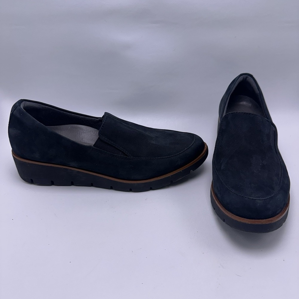 Earth Women's Zurich Bern Sz 9 M Black Leather Slip On Loafers Comfort Shoes